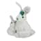10" White Plush Standing Mother & Baby Easter Bunny Figure